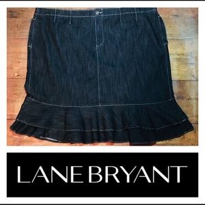 Lane Bryant Black Denim Skirt | Size 28